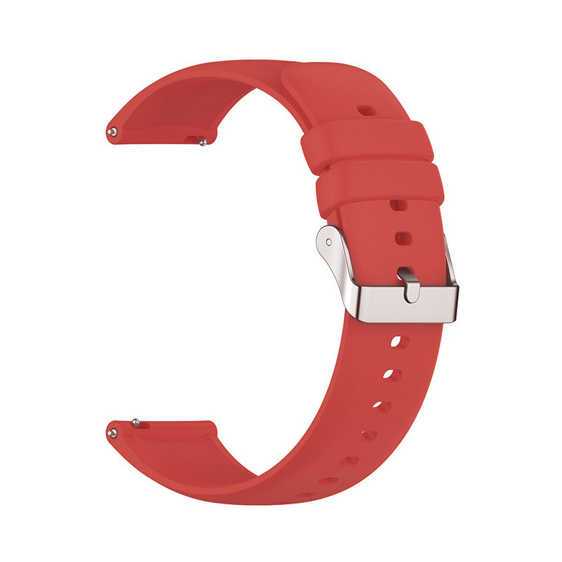 Ceinture rouge C5-boucle argentée