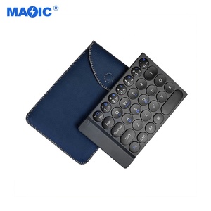Software de hardware de ordenador portátil plegable recargable Delgado tamaño Mini teclado inalámbrico teclado de diente azul con soporte - Product Image 2