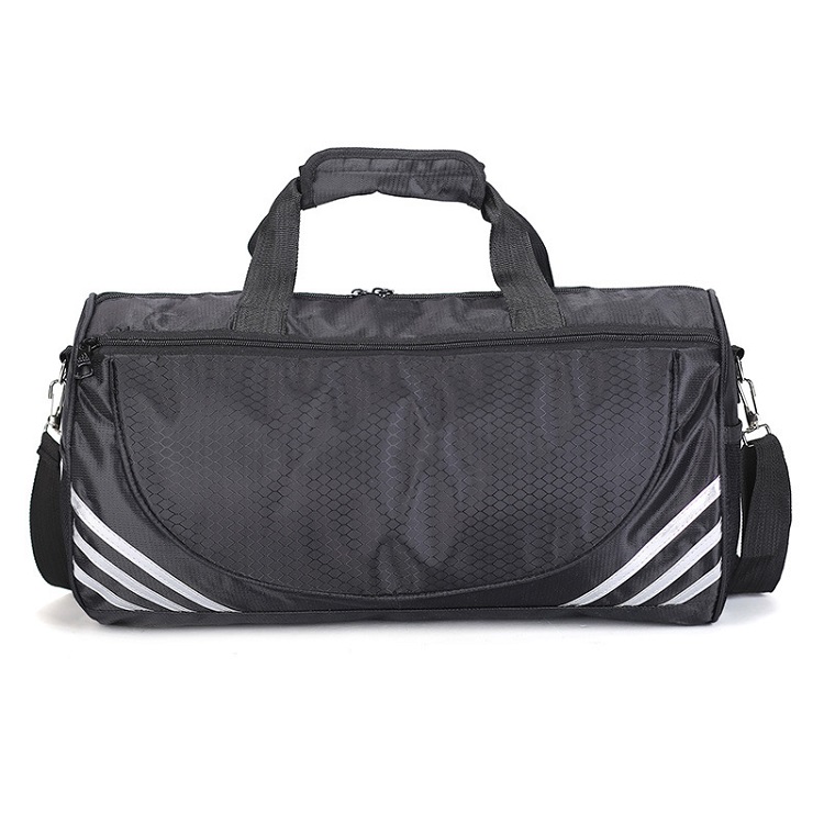 Black silver cheap gym bag sport bag