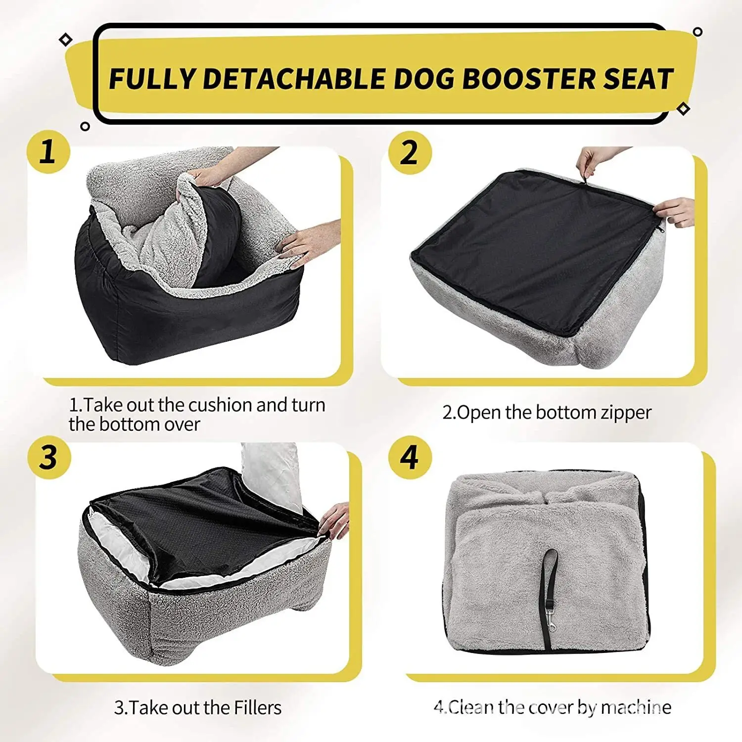 מושב נסיעות לחיות מחמד צבעוני רך חם כרית ניידת מושב בטיחות לחיות מחמד מושב מגבה לכלב מיטת כלב