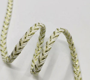 工厂制造的扁平管状编织棉绳绳连帽衫拉绳圆形拉绳服装 - Product Image 3