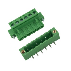 5.08mm Pitch PCB Plug in Terminal Block with Fixed Ears Flange Male and Female XK2EDGKM XK2EDGRM - Product Image 1
