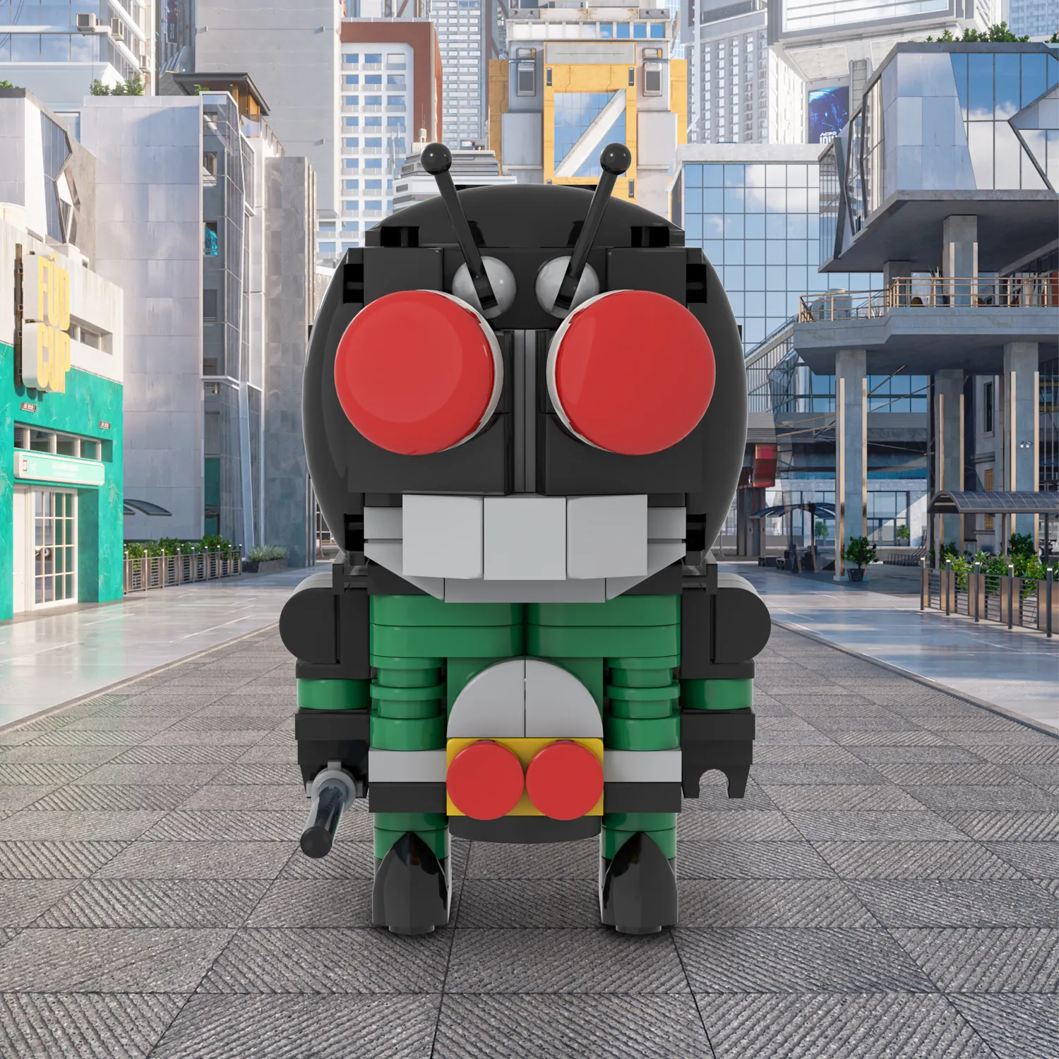 MOC7106 Kamen Rider 181 ชิ้นอิฐญี่ปุ่นอะนิเมะหัวตารางคลาสสิกนาโนประกอบการศึกษาอาคารบล็อกเด็กของขวัญของเล่น