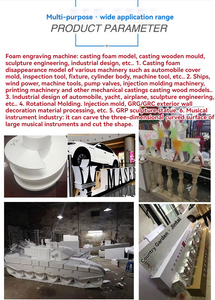 1325 1212 4*8英尺木质数控刳刨机5轴泡沫数控加工中心3D雕刻木工数控机床待售 - Product Image 3