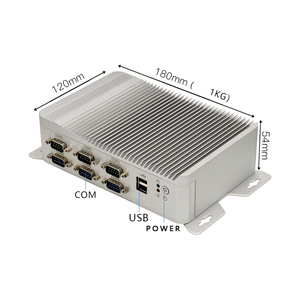 2 Lan 6 * Com Vga X86 Linux Barebone I3 8130U Gpio controlador computadora Industrial Mini PC integrada sin ventilador con Rs485 - Product Image 3