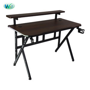 WS4537 Großhandel RGB Gaming <span class=keywords><strong>Desk</strong></span> Elektrischer Gaming Tisch Gaming <span class=keywords><strong>Desk</strong></span> mit Regalen Peg board Gaming <span class=keywords><strong>Desk</strong></span> mit Bücherregal - Product Image 2