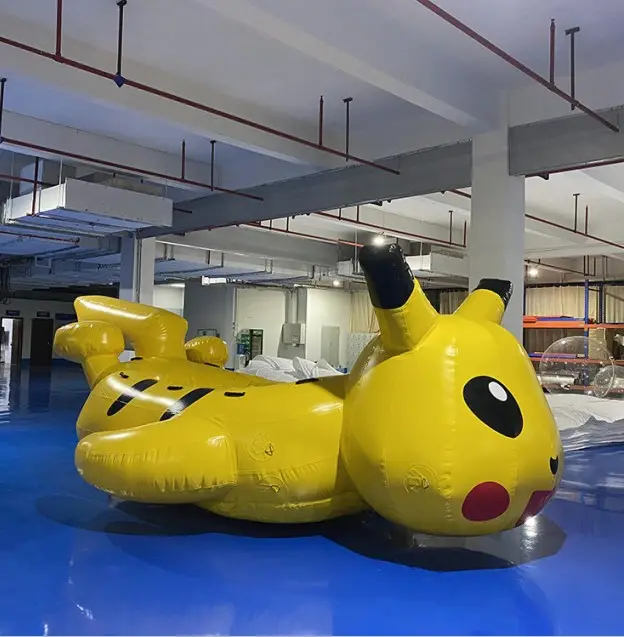 Factory Customized Advertising Boat Model Big Character Pikachu Boat Inflatable For Sale
