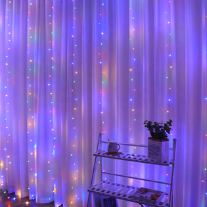 Kanlong 300 <strong>LED</strong> Waterfall Hanging <strong>String</strong> Window Christmas Curtain <strong>Lights</strong> USB Remote Control <strong>Timer</strong> 8 <strong>Light</strong> Modes for Outdoor - Product Image 4