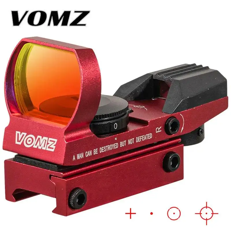 VOMZ 전술 범위 사냥 광학 레드 그린 도트 사이트 반사 4 레티클 스코프 20mm