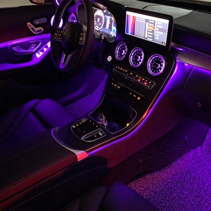W205 araba ortam ışığı seti RGB 64 renkler atmosfer ışığı Mercedes c-class W205 GL GL için - Product Image 3