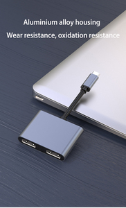 4合1 USB3.0扩展坞usb c至双hdmi适配器多屏幕显示类型-c至hdmi适配器高清4k投影usb c集线器 - Product Image 3
