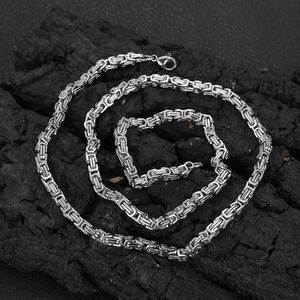 Fashion Jewelry Hip-Hop 4mm Byzantine <strong>Chain</strong> Men's Non-Fading Imperial <strong>Chain</strong> Titanium Stainless Steel Clavicle <strong>Chain</strong> for Male - Product Image 2