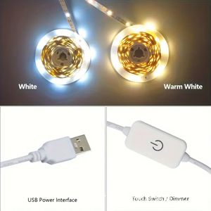 Factory Direct 1m 2m 3m <strong>LED</strong> Strip Light 2835 60LED 5V USB Power PC Body IP20 Rating Light Strings Offered - Product Image 5
