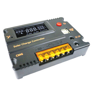 Controller solare Cmg 12V 24V 20A Display retroilluminazione LCD negativo comune Controller caricatore solare Dual USB 5V e DC 12V - Product Image 2