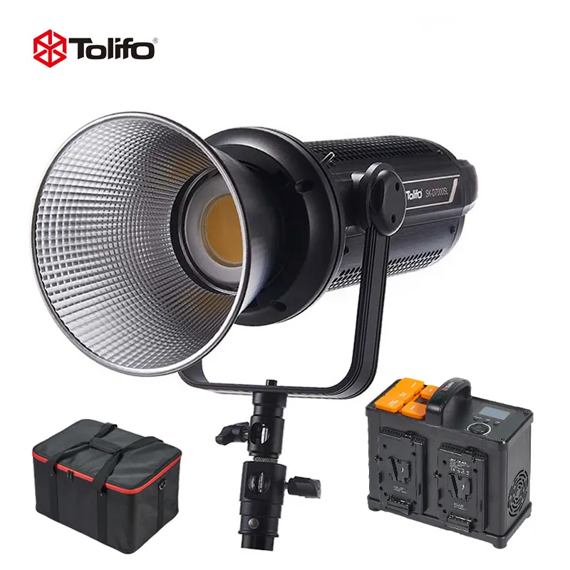 TOLIFO güçlü COB video ışığı 670W LED sürekli ışık kablosuz uzaktan kumandalı fotoğraf çekim aydınlatma