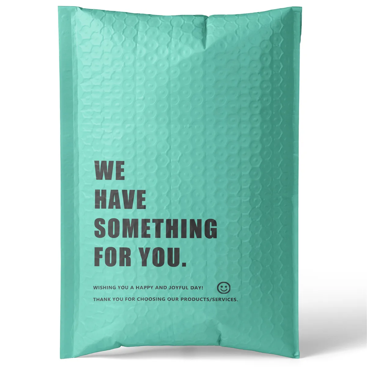 ミントグリーンカスタム印刷パッド入り封筒セルフシール耐引裂性バブルメーラー配送用梱包袋