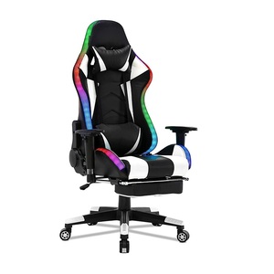 Прямая Продажа с фабрики гоночное вращающееся игровое кресло RGB динамики регулируемая высота складной массажный функция для использования в офисных компьютерных играх - Product Image 3