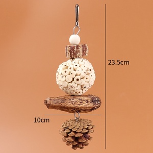 Thân Thiện Với Môi Gỗ Chim Đồ Chơi Trái Cây Tự Nhiên Hạt Chuỗi Sao Trái Cây Thông Nón Vẹt Căng Thẳng Cứu Trợ Bóng Đi kèm Trong Một Túi - Product Image 6