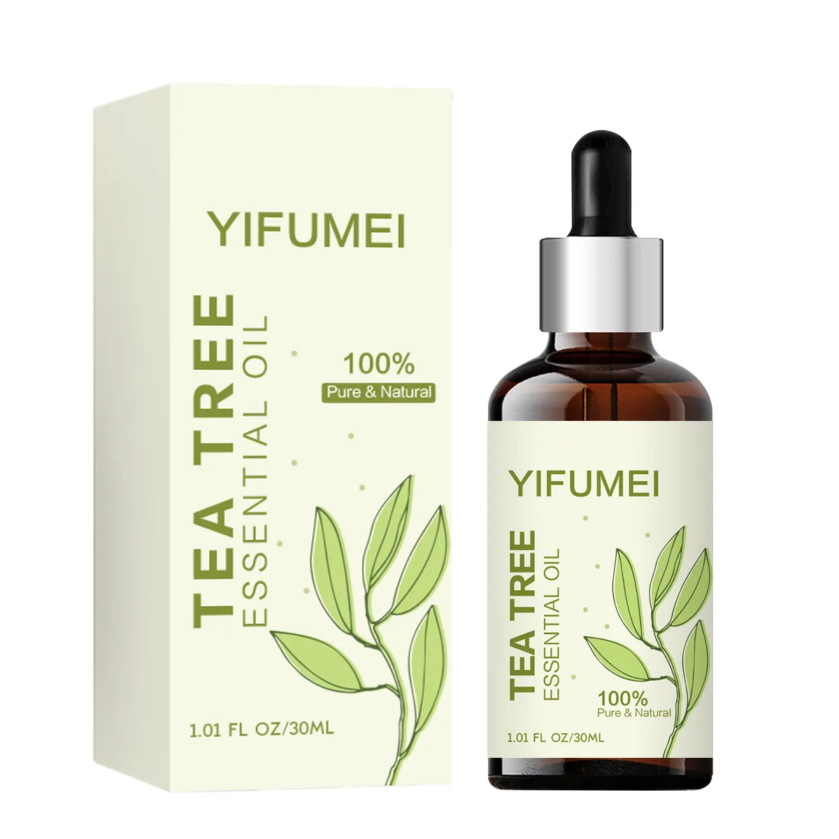 Marque privée Peau naturelle bio Traitement de l'acné Huile d'arbre à thé pure hydratante végan pour le visage