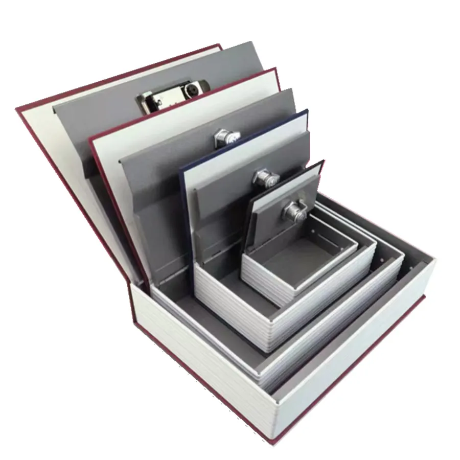 Kunden spezifische tragbare geheime Box Metall papier versteckte Pistole Aufbewahrung sbox Buch sicher