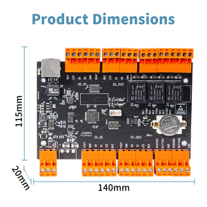 Scheda di controllo accessi Ethernet TCP/IP di fabbrica 1 porta compatibile con tutti i lettori di schede RFID Controller di accesso alla rete WG26 - Product Image 2