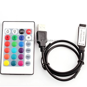 USB RGB светодиодный контроллер Mini 24 клавиши 44 клавиши ИК пульт дистанционного управления RGB неоновая Светодиодная лента Легкий контроллер DC5V 6A 30W - Product Image 1