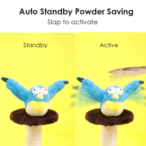 Juguete interactivo USB para gatos, hierba gatera en el interior para gatos, sonido vibratorio, juguete de peluche para mascotas, juguete de pájaro aleteo simulado para gatos - Product Image 2