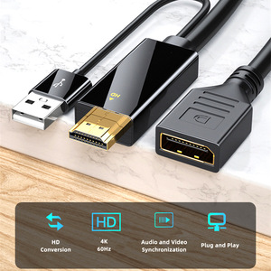 HDMI HDTV a Displayport adattatore con cavo di alimentazione USB2.0 4K 30Hz adattatore HD a DP gioco Computer con cavo di visualizzazione - Product Image 3