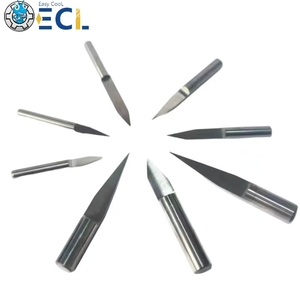ECL可定制硬质合金数控v型雕刻刀具平底雕刻钻头，用于木材/丙烯酸/塑料原始设备制造商支持 - Product Image 3