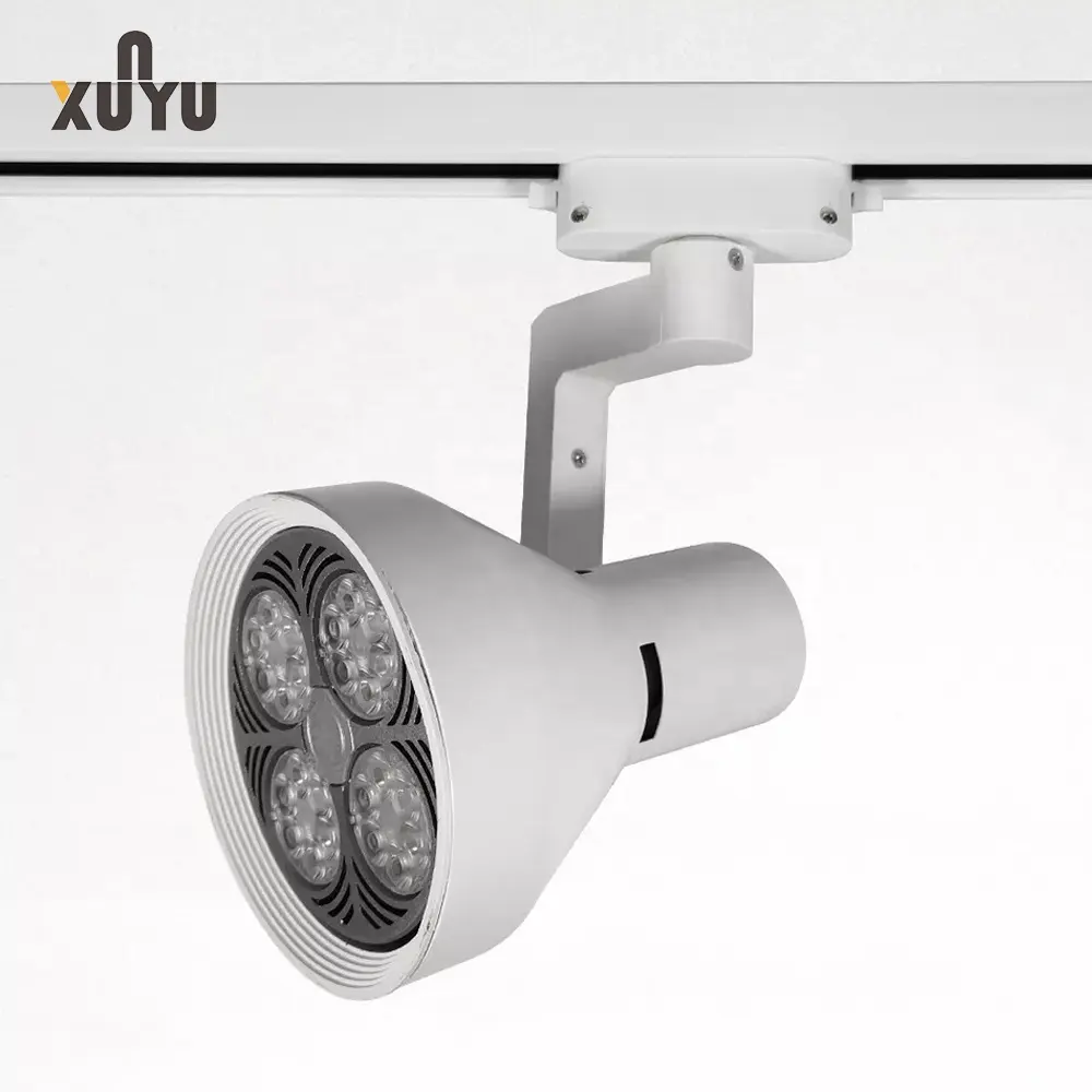 P30 Shell Trompete Track Spotlight Lampen fassung Aluminium halterung Kunststoff Einarm LED-Lampe Zubehör Fabrik Silber Beleuchtung