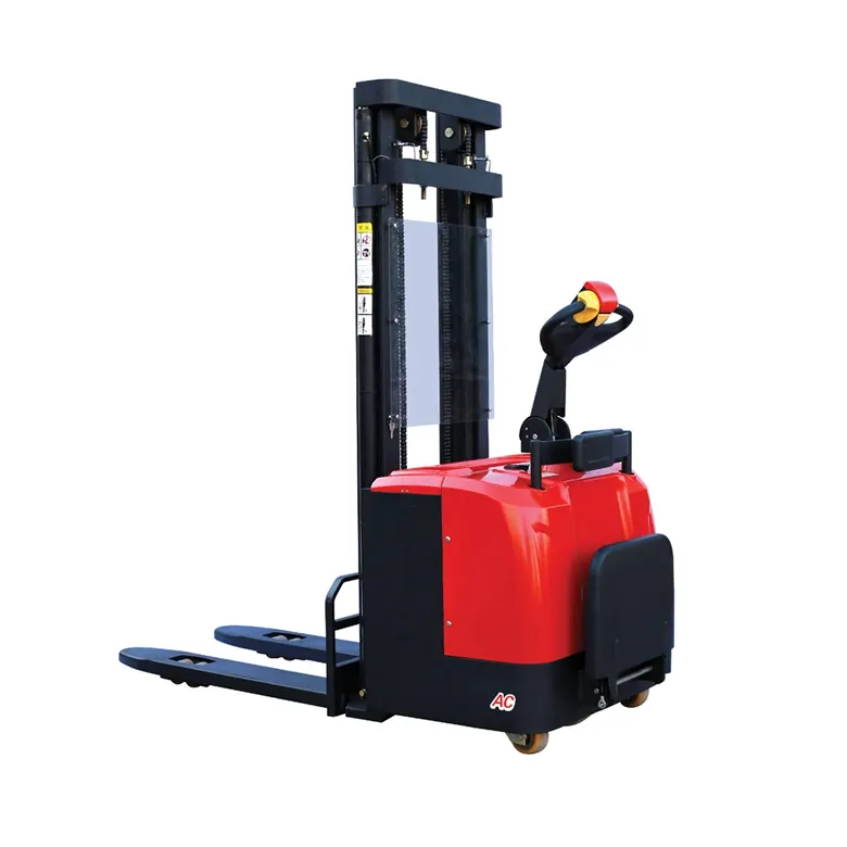 Obral truk pengangkat beban mandiri portabel Full Electric Stacker truk Forklift