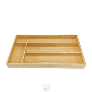 4-Khe Cắm 100% Tre Đồ Dùng Ngăn Kéo Tổ Chức Bạc/Flatware/Bộ Đồ Ăn Nhà Bếp/Phòng Tắm/Phòng Khách Không Gian Công Cụ - Product Image 3