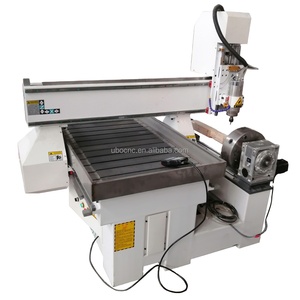 Máquina de carpintería Mini 6090 madera Cnc 4 ejes con enrutador rotativo con riel de guía lineal escultura 3D