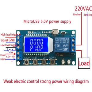 Micro USB Digital LCD-Anzeige Zeit verzögerung relais modul DC 6-30V Steuerung Multifunktions-Timer-Schalter Trigger-Zyklus modul - Product Image 5