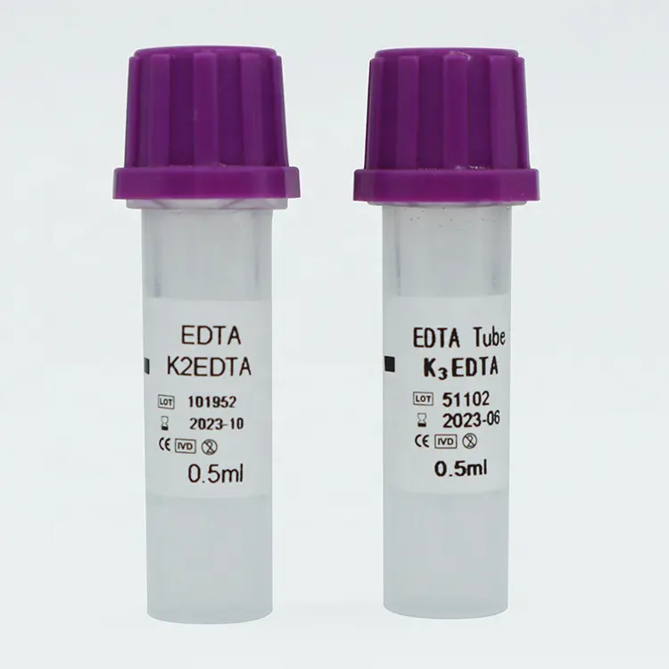 Hot sale PP material micro edta k3 blood collection tube 0.5ml for child