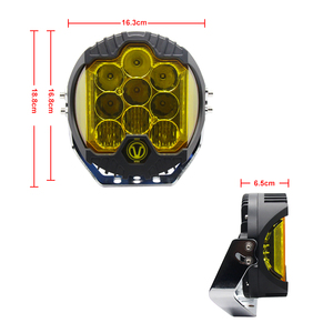 Yeni varış V tasarım Jeep Wrangler için LED çalışma ışığı 90W çift renkli yuvarlak Off road LED araba işık - Product Image 3