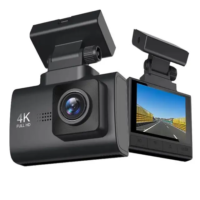 Cámara de doble lente de 2,45 pulgadas, caja negra, visión nocturna full HD, 4K, wifi, grabadora de vídeo pequeña, DVR para coche con sensor G, GPS, cámara de salpicadero blackvue
