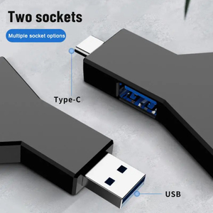 Eonline 3D USB 3.0 Hub USB 2.0 Mini Y şekilli 3 in 1 USB çok Splitter güç adaptörü genişletici bilgisayar dizüstü için - Product Image 2
