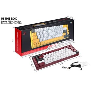 MOTOSPEED BK67 Bluetooth 5,0 Inalámbrico/Con Cable 67 Teclas RGB Retroiluminación Teclado Ordenador Portátil Gaming Teclado Mecánico - Product Image 6