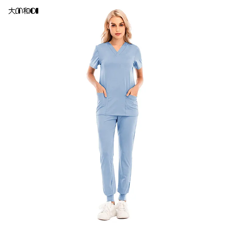 Conjunto de blusas para enfermeiras grandes, macacão profissional de corpo largo, roupa de enfermeira para uso hospitalar, 2024