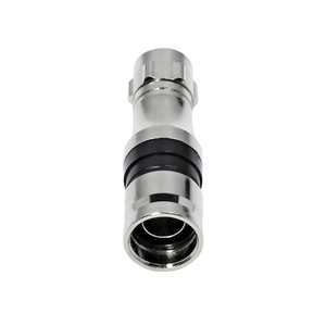 RG11电缆防水插头插座型同轴射频连接器现货黑色公F压缩连接器 - Product Image 4
