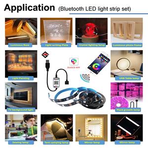 Fabrik preis USB 4Pin BT Controller Smart RGB LED-Licht leiste mit schwarzer Leiterplatte 10mm - Product Image 6