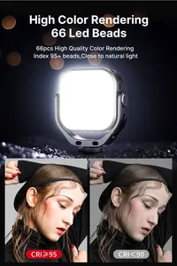 Ulanzi Vijim VL66 ayarlanabilir LED Video işığı ile 360 rotasyon montaj dirseği şarj edilebilir DSLR SLR cep taşınabilir dolgu işığı - Product Image 4