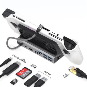 11 in 1 Hub USB C tipi c Multiport yerleştirme istasyonu 4K @ 60HZ HD USB3.0 PD 100W RJ45 Rog Ally yerleştirme standı istasyonu için şarj - Product Image 1