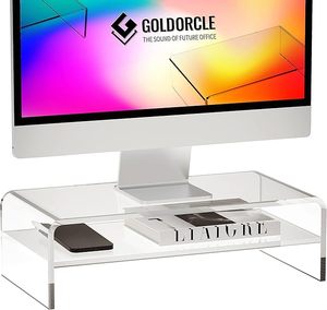 傾斜アクリルコンピュータキーボードスタンド洗練されたデスクトップキーボードリフター快適なコンピュータ使用のためのトレイを提供 - Product Image 1