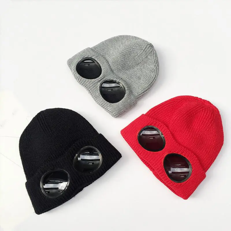 Bonnet tricoté 100% en acrylique, pour hommes et femmes, bandeau pliable, chapeau aviateur