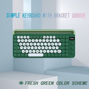 Fashionable 2.4G BT Wireless Office <strong>Keyboard</strong> with Holder Mini USB Interface Membrane Design for Laptop Desktop Office Style - Product Image 2