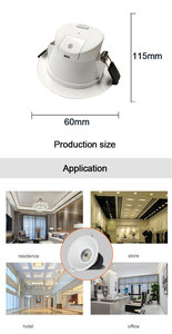RCM IC-4 IC4 10w可调天花板SAA发光二极管筒灯聚光灯COB筒灯酒店用发光二极管吸顶灯SAA - Product Image 5