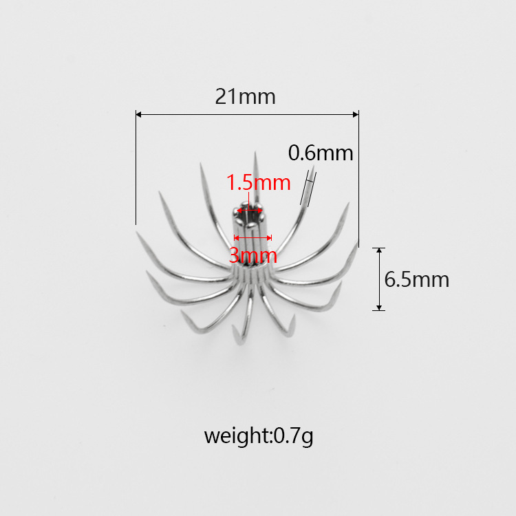 21 mm de diámetro, plateado.