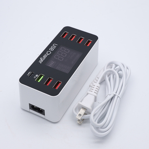 USB şarj istasyonu 8 Port USB hızlı şarj cihazı ile LCD ekran tip C portu akıllı tanımlama masa çoklu telefon şarj cihazı - Product Image 4